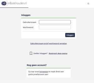 Wachtwoord vergeten bij inloggen e-Boekhouden